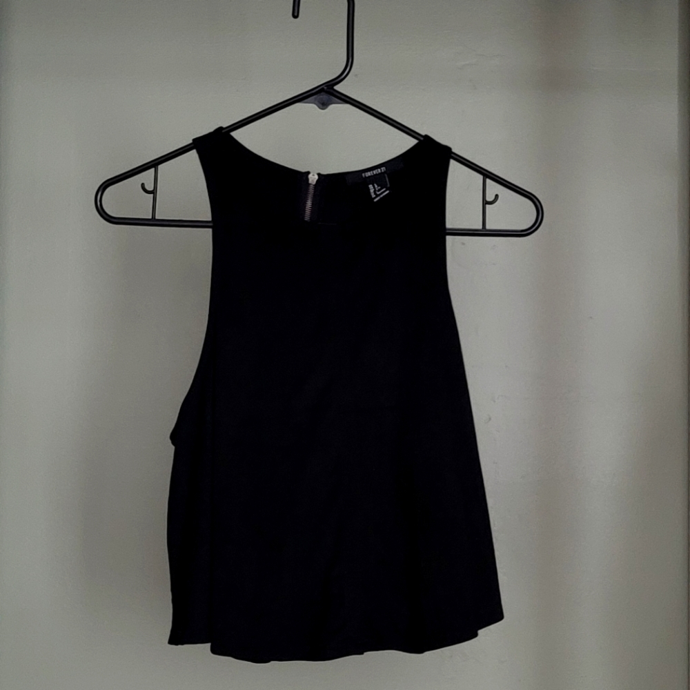 High neck crop shirt